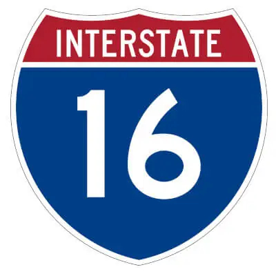 Interstate 16 Near Macon GA