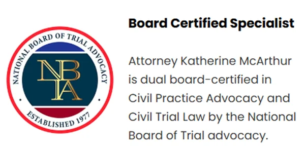 Attorney Katherine McArthur Board Certified in Civil Law