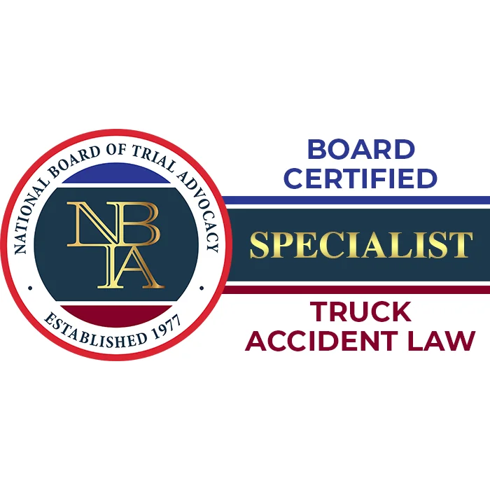 National Board of Trial Advocacy - Board Certified Specialist - Truck Accident Law