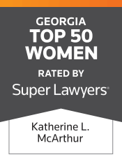 Georgia Top 50 Women Attorneys Badge for Katherine L. McArthur
